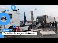 Ook Franse vrachtwagenchauffeurs protesteren tegen corona regels