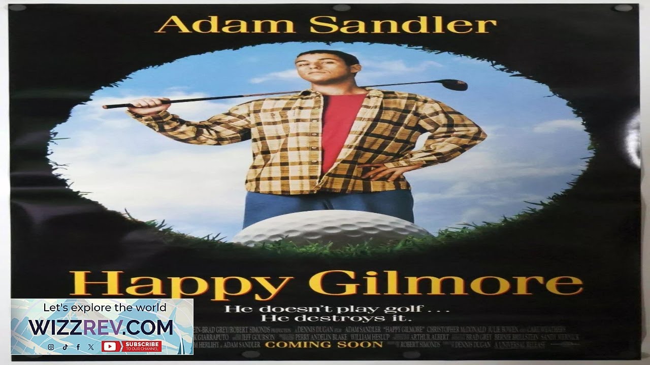 Happy Gilmore original DS movie poster 27x40 1995 Adam Sandler