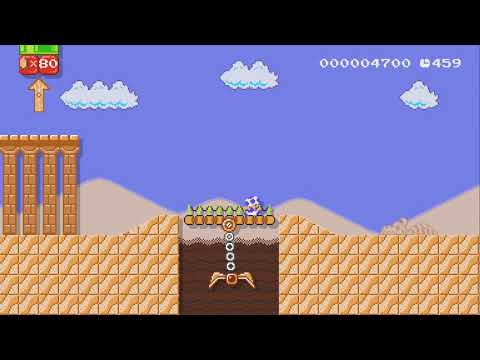 砂の遺跡にひそむ罠 by カズ   88880 - Super Mario Maker 2 - No Commentary 1bu
