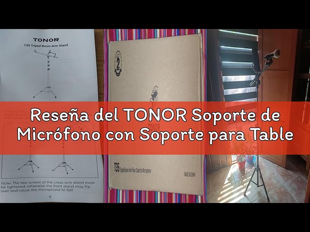 Vídeo relacionado con TONOR Soporte de Micrófono con Soporte para Tableta y Móvil, Trípode Suelo con Altura y ángulo Ajustables, Soporte Resistente para Conciertos Videoconferencias Escenarios con Bolsa de Transporte, T35