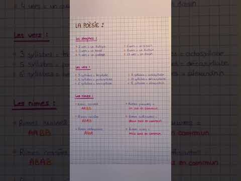 la poésie #fichederevision