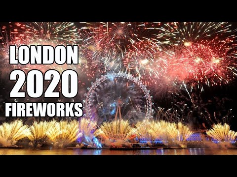 London 2020 fireworks display, worth £3.4 Million obscured by smoke.