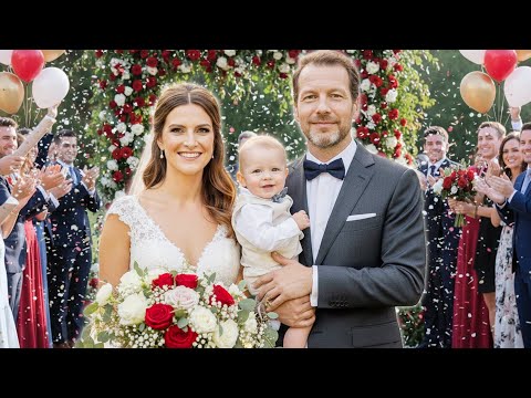Op de bruiloft van Anna Gimbrère stelde ze haar partner en hun blije kindje publiekelijk voor.