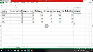 HOW TO CALCULATE EMPLOYEES PAYROL, GROSS,NETPAY AND ALLOWANCE IN MS EXCEL 2013