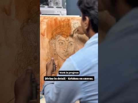 Radhe Radhe🦚 Work in progress-Stay turned #radheradhe #harekrishna #krishnadrawing #krishnadrawing