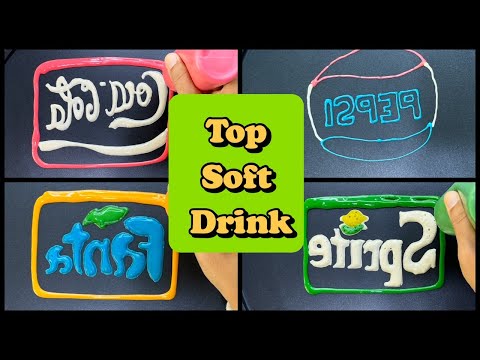 TOP SOFT DRINK PANCAKE ART -  COCA COLA, FANTA, PEPSI, SPRITE I Rainbow Pancake Art