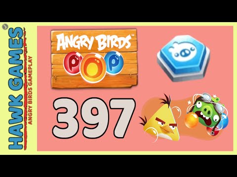 Angry Birds Stella POP Bubble Shooter Level 397 - Walkthrough, No Boosters