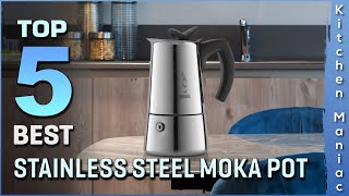 Top 5 Best Stainless Steel Moka Pot Review 2023 | Stovetop Espresso Maker, Coffee Maker