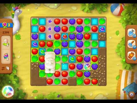 GardenScapes Level 2399 no boosters (16 moves)