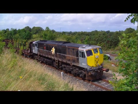 Irish Rail 071 (082) Hauling Empty Timber Liner Through Lavistown Loop, Co. Kilkenny.