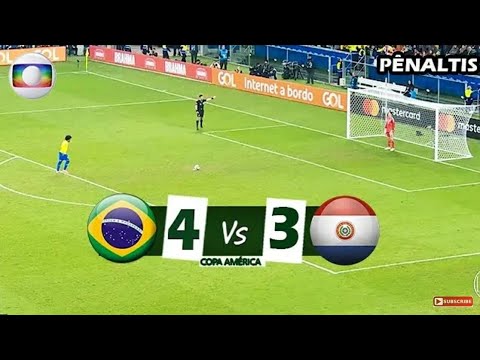 PÊNALTIS E LANCES - BRASIL 0 (4 X 3 ) 0 PARAGUAI | Quartas de Finais - Copa América 2019