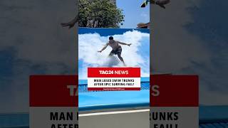 Download lagu Man loses swim trunks after epic surfing fail! mp3