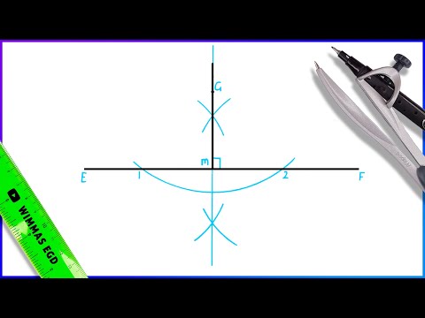 How to draw a perpendicular line through a point.