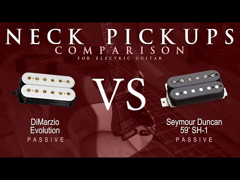 DiMarzio EVOLUTION vs Seymour Duncan 59' SH-1 - Passive Neck Guitar Pickup Comparison Tone Demo