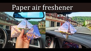 Manufacturing of custom hanging paper car air freshener