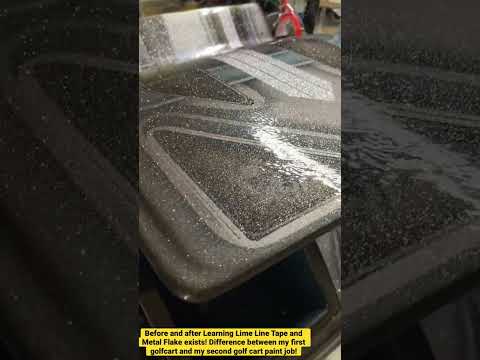 Before/After.The difference between Lime Line Tape and Metal Flake and using regular masking tapes!