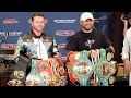 CANELO & TEOFIMO LOPEZ SHOW UNITY; YELL OUT “VIVA LOS LATINOS" AS THEY POSE WITH UNDISPUTED BELTS