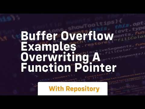 buffer overflow examples overwriting a function pointer