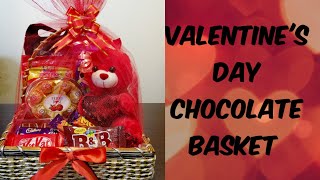 Chocolate gift basket|Valentine's day chocolate wrapping