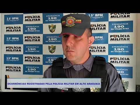 OCORRÊNCIAS REGISTRADAS PELA POLÍCIA MILITAR EM ALTO ARAGUAIA