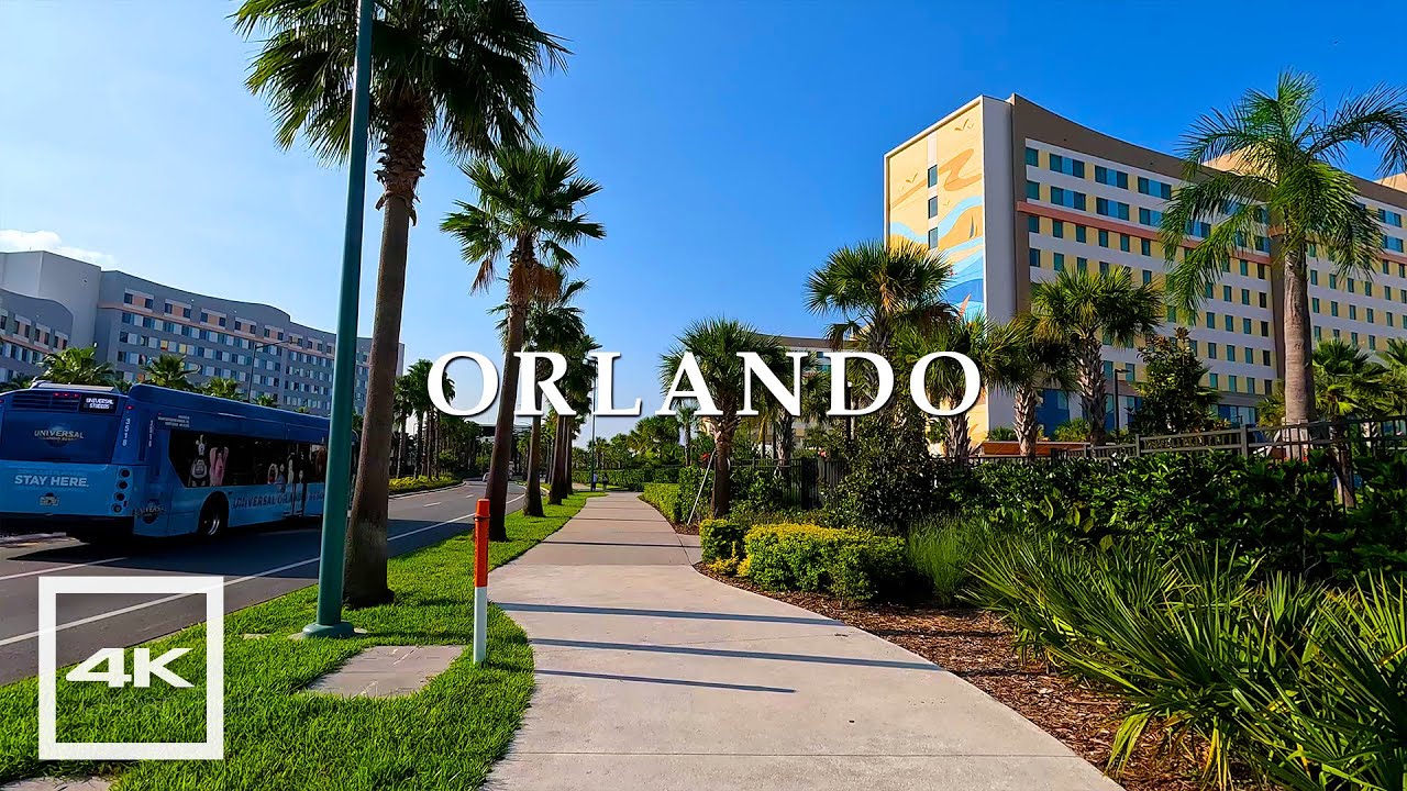 Immersive street-level walking tour through Orlando, FL, United States, showcasing authentic urban landscapes, local architecture, and the vibrant atmosphere of the city's neighborhoods