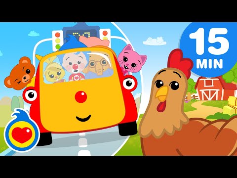 As Rodas do Tuni (E Seus Amigos) 🚌🐔🐮 | E Mais Canções Divertidas (15 Min) | Um Herói do Coração