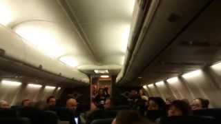 preview picture of video 'Southwest flight crew sings Happy Birthday to Evan'