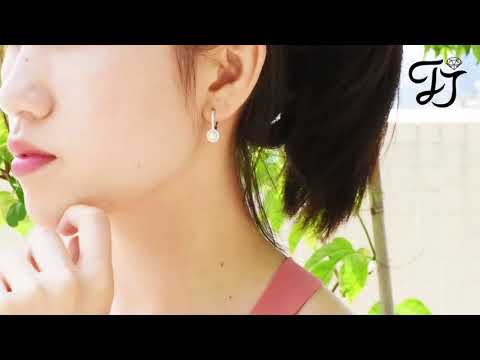 Sterling Silver 5 MM Pearl Hoop Earrings - FarJary