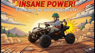 ⚡ INSANE POWER! First Ride on the 36V 400W Beast UTV!/Firstrideon review