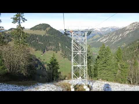 L'Etivaz - Toumalay - Luftseilbahn Talfahrt Seilbahn téléphérique cable car