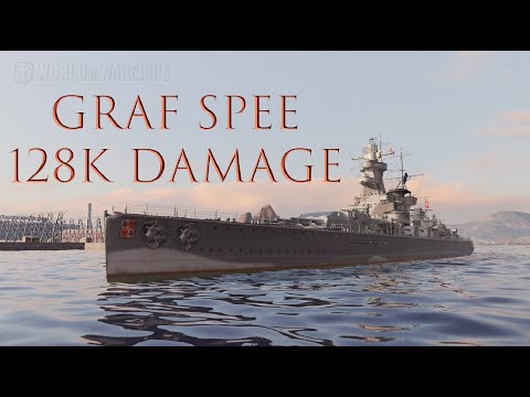 Graf Spee 128K damage game - World of Warships