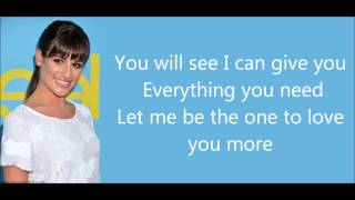 To Love You More (Glee) with lyrics