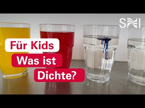 Density tower with sugar solutions