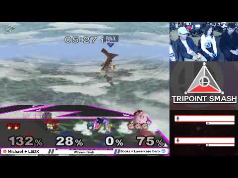 Tripoint Smash 44 Doubles - Winners Semifinals  - Michael + LSDX (Red) Vs Books + Lowercase hero