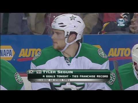 Tyler Seguin wrist shot goal 7-3 Dallas Stars vs Calgary Flames 11/14/13 NHL Hockey.