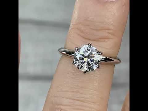 Knife-edge Round Brilliant Moissanite Solitaire Ring - sol238a ...