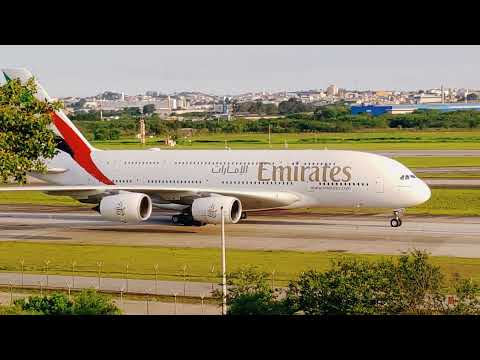 Airbus A380 Emirates em Guarulhos SP