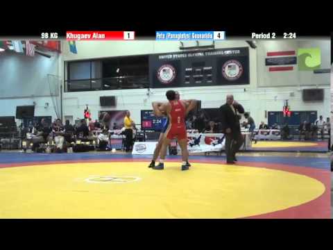 98 KG QF - Alan Khugaev (Russia) vs. Pete Gounaridis (Army)