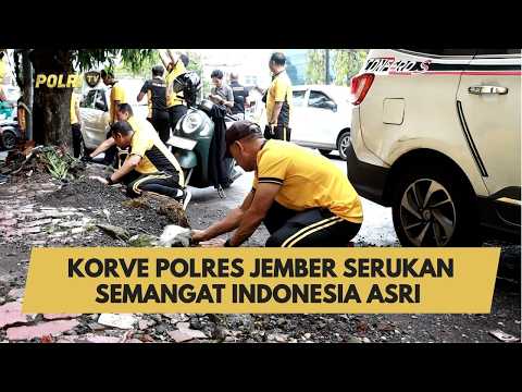 KORVE POLRES JEMBER SERUKAN SEMANGAT INDONESIA ASRI