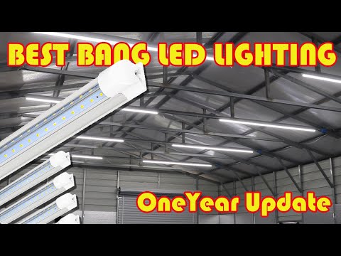 Best Bang for Garage Lights ! 1 Year Review Amazon Cheapest LED Lights Available 5000K