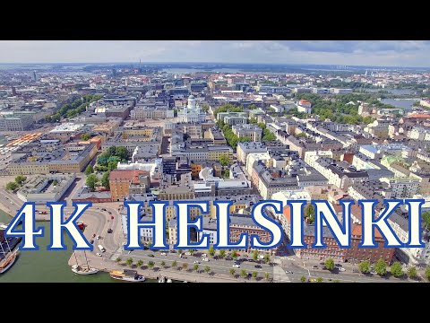 Helsinki from air * FINLAND 4K drone scenery