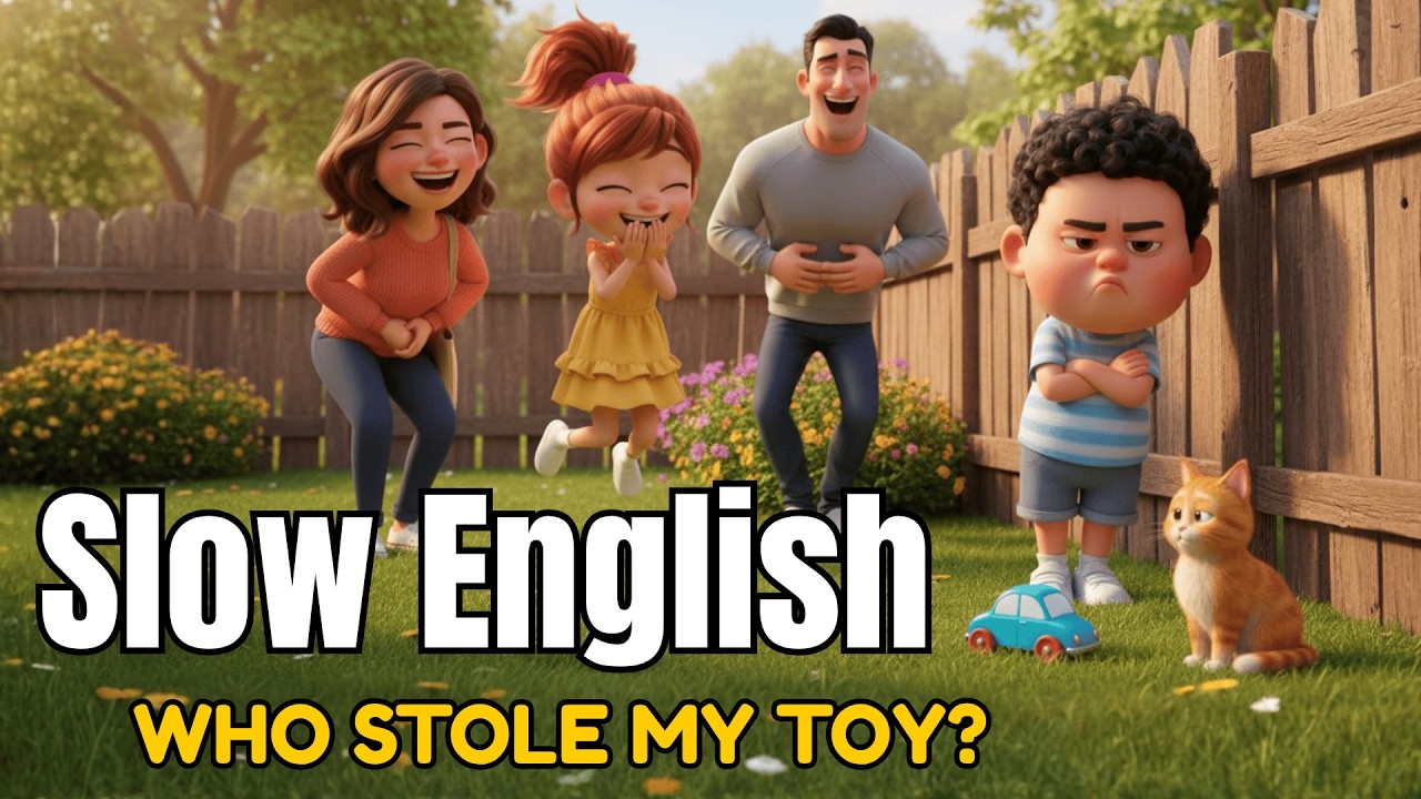 Who STOLE My Toy? | Slow English for Beginners | Telling Stories in English (A1–A2) ✔