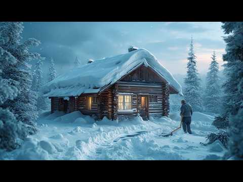 Living Off the Grid in a Snow-Covered Forest | Winter Off-Grid Cabin Survival