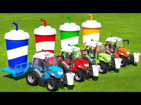TRANSPORTING GIANT JUICE CUP WITH RIGITRAC TRACTORS - Farming Simulator 22