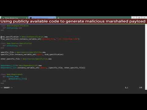 Ruby Secure Coding Marshalling