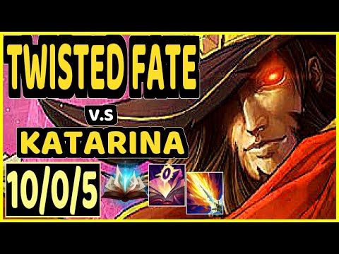 TINOWNS (TWISTED FATE) vs KATARINA - 10/0/5 KDA MID GAMEPLAY - BR Ranked GRANDMASTER