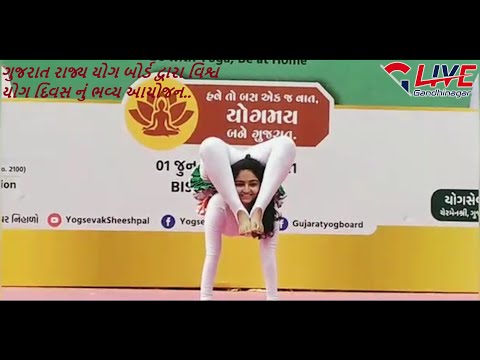 ગુજરાત રાજ્ય યોગ બોર્ડ દ્વારા વિશ્વ યોગ દિવસ નું ભવ્ય આયોજન..