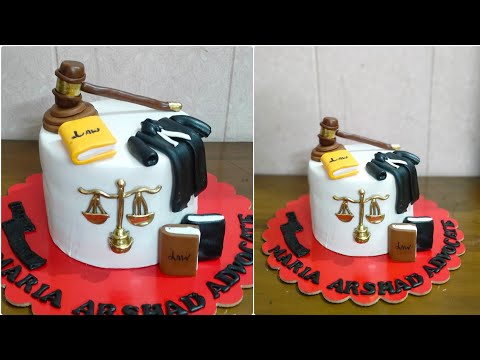 Advocate Theme Cake Tutorial | Lawyer Theme Cake