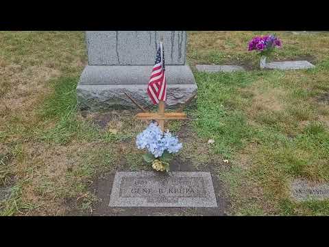 The Grave Of Gene Krupa, the world's best jazz drummer