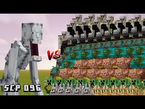 SCP 096 VS 10 New EPIC Mutant Creatures Who Will Win?? ADDON FIGHT MCPE